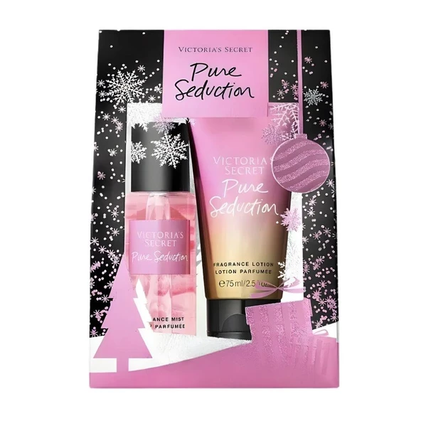 Victoria's Secret Pure Seduction Fragrance Mist 75 ml + Fragrance Lotion 75 ml Kadın Parfüm Seti ürün görseli 1