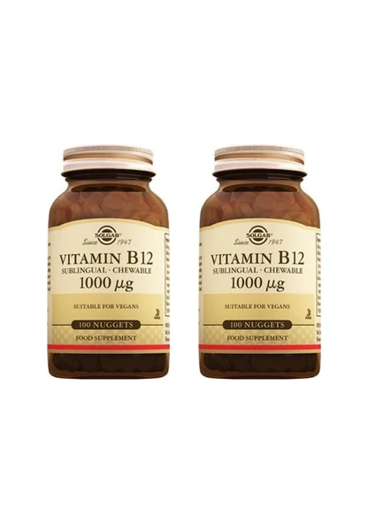 Solgar Vitamin B12 1000 mcg 100 Tablet 2'li ürün görseli 1
