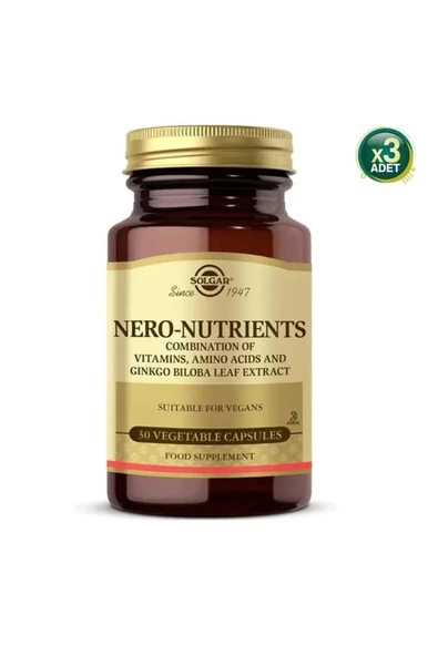 Solgar Nero Nutrients 30 Kapsül 3 Adet ürün görseli 1