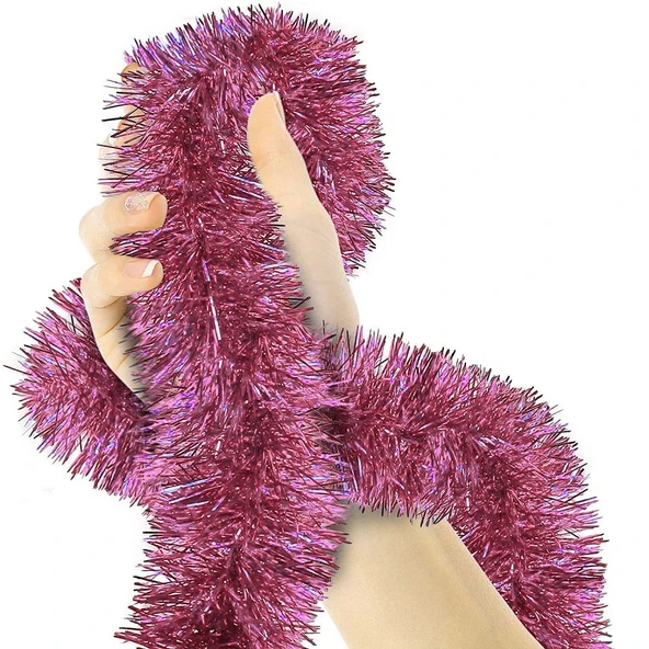 Parti İçin Sim Süs 2 Metre Uzunluk 8 Cm Genişlik Pembe Renk İthal ürün görseli 1