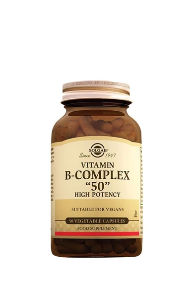 Solgar Vitamin B Complex 50 Mg 50 Kapsül ürün görseli 1