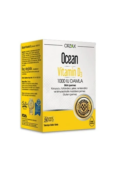 Ocean Vitamin D3 1000 Iu Damla 50ml ürün görseli 1