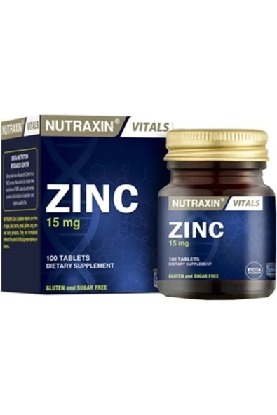 NUTRAXİN Zinc - Çinko Takviyesi 15 Mg 100 Tablet ürün görseli 1