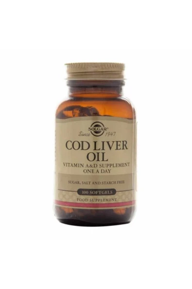 Solgar Cod Liver Oil 100 Kapsül ürün görseli 1