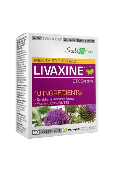 Suda Vitamin Milk Thistle Extract Livaxine 60 Kapsül ürün görseli 1
