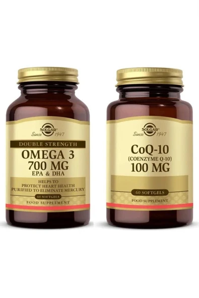 Solgar Omega 3 700 Mg 60 Softgel+ Coenzyme Q-10 100 mg 60 Kapsül ürün görseli 1