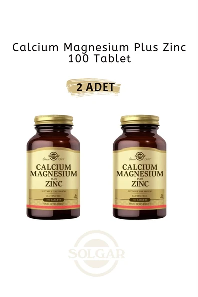 Solgar Calcium Magnesium Plus Zinc 100 Tablet 2 Adet ürün görseli 1