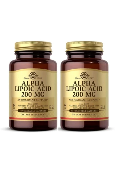 Solgar Alpha Lipoic Acid 200 mg 50 Kapsül 2 Adet ürün görseli 1