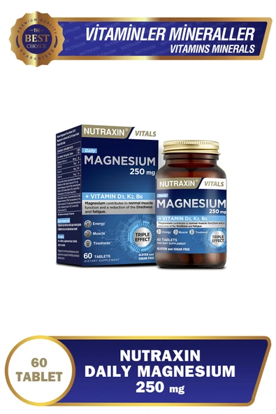 Nutraxin Magnesium Daily 60 Tablet ürün görseli 1