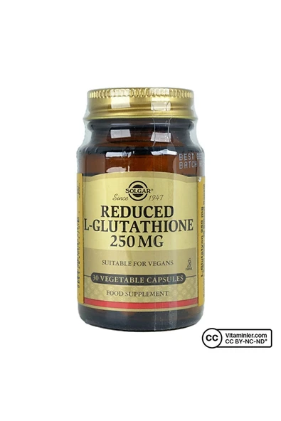 Solgar Reduced L-Glutathione 250 Mg 30 Kapsül - AROMASIZ ürün görseli 1