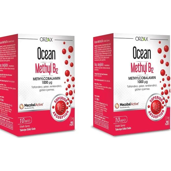 Ocean Methyl B12 1000MG 10 ml Sprey 2 Kutu ürün görseli 1