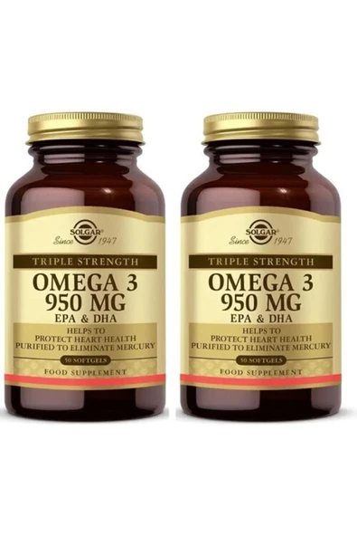 Solgar Omega-3 950 Mg 50 Kapsül 2 Adet ürün görseli 1