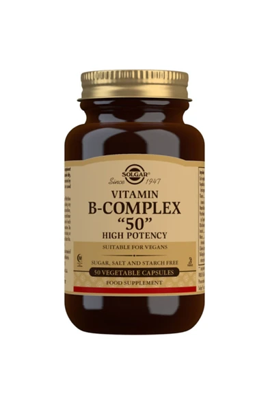 Solgar Vitamin B- Complex-50 Takviye Edici Gıda 50 Kapsül ürün görseli 1