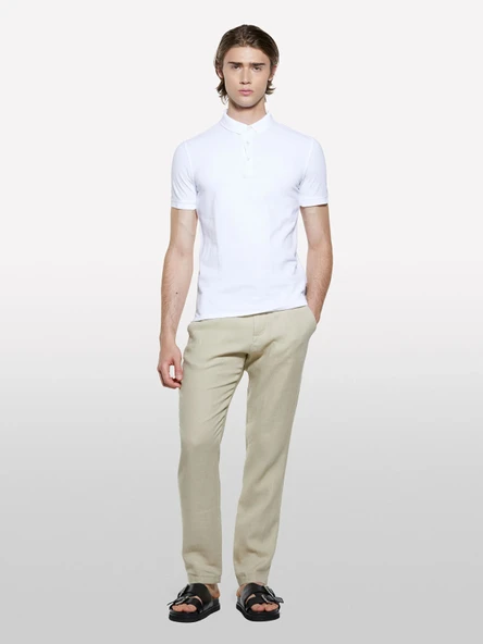 Sisley   %100 Pamuk Regular Fit Polo T-Shirt Erkek Beyaz Polo - 325P3089S300T ürün görseli 1