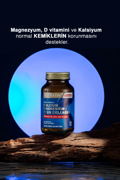 Nutraxin Osteo Calcium Magnesium Plus Collagen 90 Tablet - Resim 2