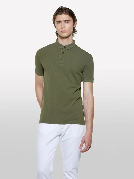 Sisley   %100 Pamuk Regular Fit Polo T-Shirt Erkek Yeşil Polo - 325P3089S300T ürün görseli 1