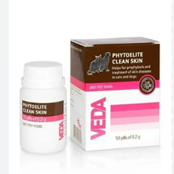 Veda Clean Skin Tüy Dökülmesi ve Kaşıntı Tableti Kedi Köpek 50 Adet ürün görseli 1