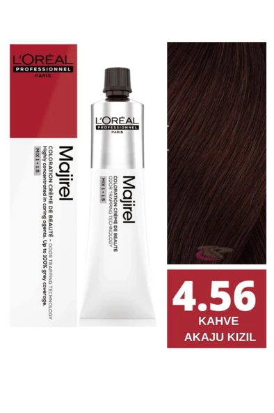 Loreal Professionnel Majirel 4.56 Kahve Akaju Kızıl 60 ml Saç Boyası ürün görseli 1