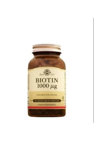 Solgar Biotin 1000 mcg 50 Bitkisel Kapsül ürün görseli 1
