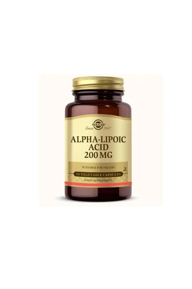 Solgar Alpha Lipoic Acid 200 Mg 50 Kapsül ürün görseli 1