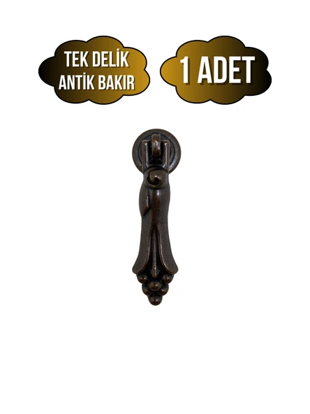 Nobel Üzümlü Sarkaç Dolap Kulpu Mobilya Tekli Sarkaç Düğme(ANTİK BAKIR)(TEK DELİK) Antik Bakır Tek Delik TEK DELİK - 1 ADET ürün görseli 1
