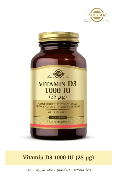 Solgar Vitamin D3 1000ıu 100 Kapsül - Resim 2
