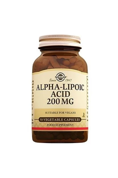 Solgar Alpha Lipoic Acid 200 Mg 50 Kapsül ürün görseli 1