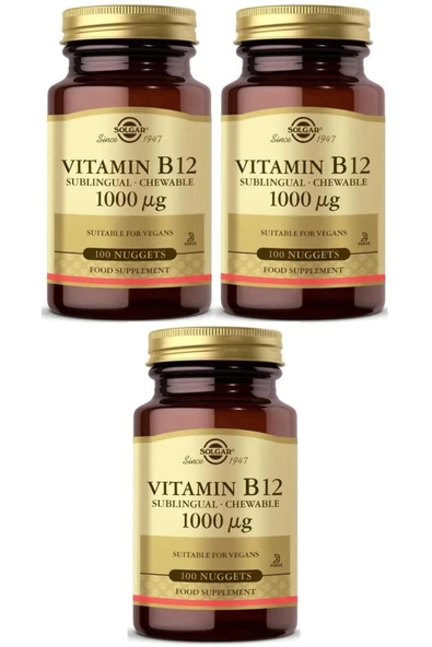 Solgar Vitamin B12 1000 Mcg 100 Tablet 3 Adet ürün görseli 1