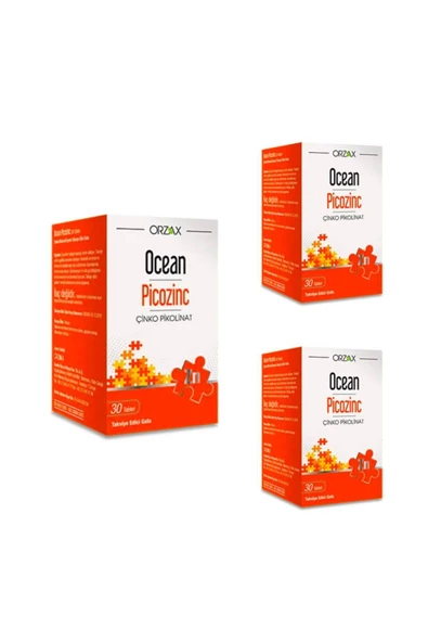 Ocean Picozinc Çinko Pikolinat 30 Tablet X3 Adet ürün görseli 1