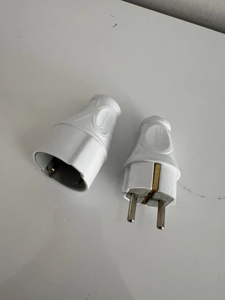 ERAPLAST DİŞİ VE ERKEK FİŞ BEYAZ RENK ürün görseli 1