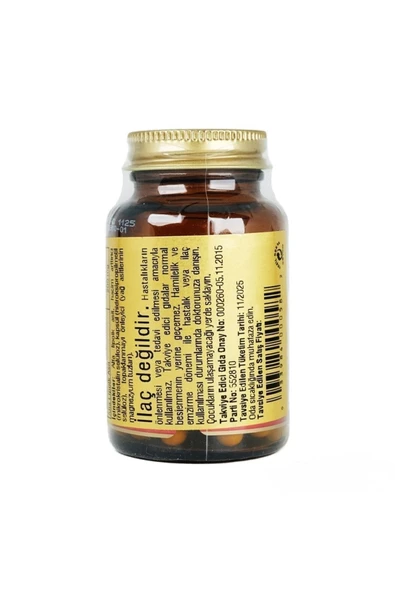Solgar Alpha Lıpoıc Acıd 200 Mg 50 Kapsül - Resim 3