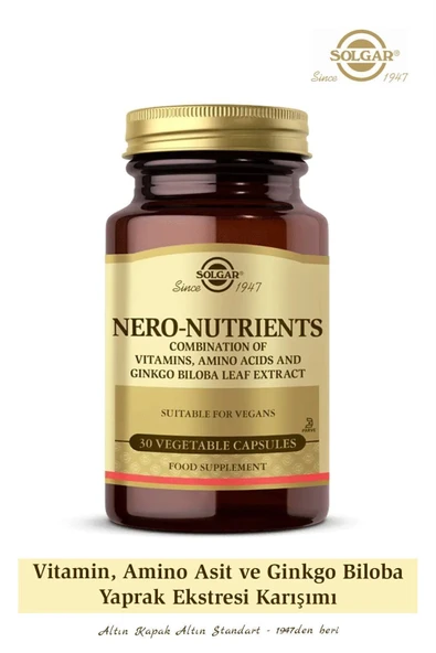 Solgar Nero Nutrients 30 Kapsül ürün görseli 1