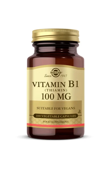 Solgar Vitamin B1 Tihamin (THİAMİN) 100 Mg 100 Kapsül ürün görseli 1