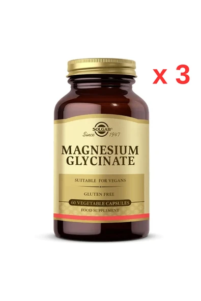 Solgar Magnesium Glycinate 60 Kapsül - 3 Adet ürün görseli 1