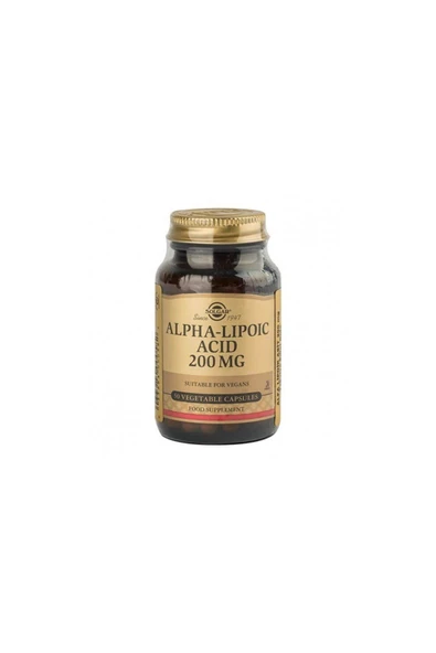 Solgar Alpha Lipoic Acid 200 Mg 50 Kapsül ürün görseli 1