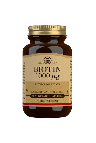 Solgar Biotin 1000 Mcg 50 Kapsül ürün görseli 1