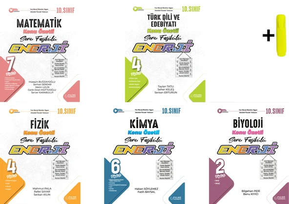 Palme 10.Sınıf Enerji Sayısal Konu Özetli Soru Fasikülleri (5 Kitap) Yeni ürün görseli 1