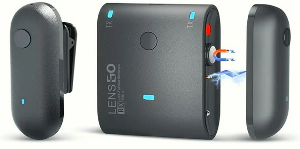 LENSGO 318C II Mini kablosuz yaka mikrofonu ürün görseli 1