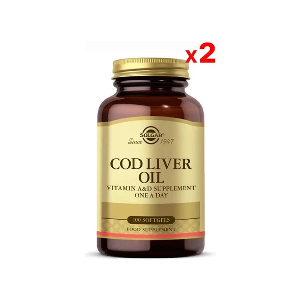 Solgar Cod Liver Oil 100 Kapsül - 2 Adet ürün görseli 1