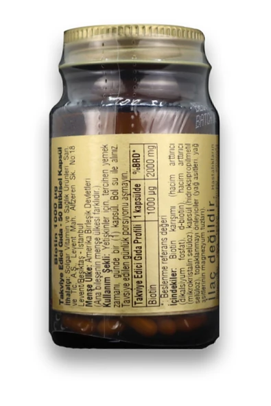 Solgar Biotin 1000 Mcg 50 Bitkisel Kapsül - Resim 2