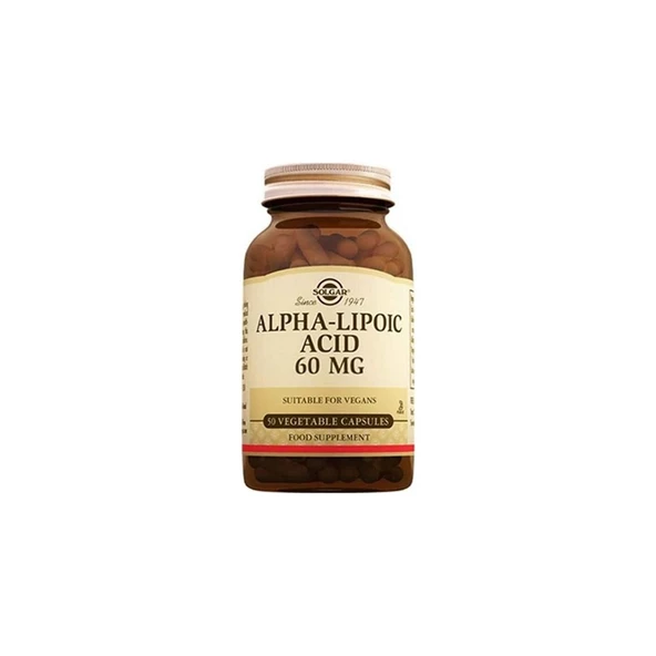 Solgar Alpha Lipoic Acid 60 Mg 30 Kapsül ürün görseli 1