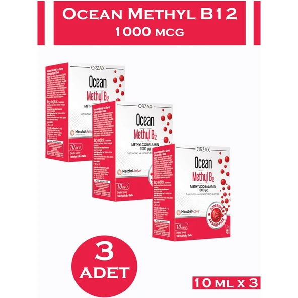 Ocean Methyl B12 Sprey 1000 Mg 10 ml x 3 Adet ürün görseli 1