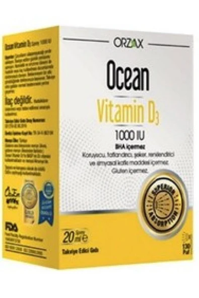 Ocean Vitamin D3 1000 IU Sprey 20ml ürün görseli 1