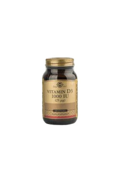 Solgar Vitamin D3 1000 IU 100 Yumuşak Kapsül ürün görseli 1