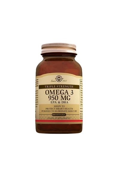 Solgar Omega-3 950 mg 100 Kapsül ürün görseli 1