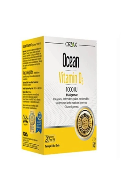 Ocean Vitamin D3 1000 IU Sprey 20ml ürün görseli 1