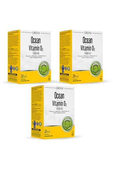 Ocean Vitamin D3 1000 Ii Sprey 3'lü ürün görseli 1