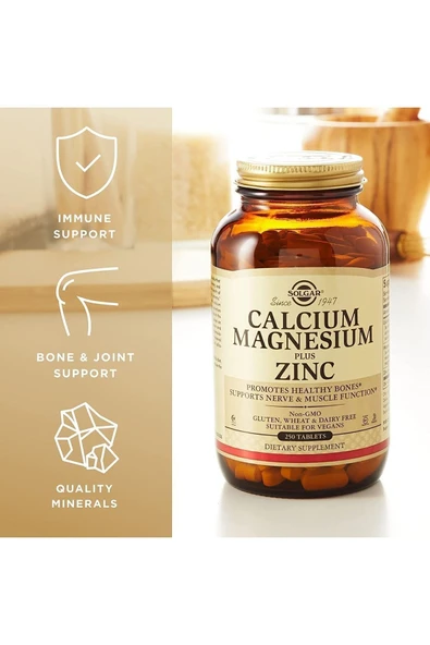 Solgar Calcium Magnesium Plus Zinc 100 Tablet ürün görseli 1
