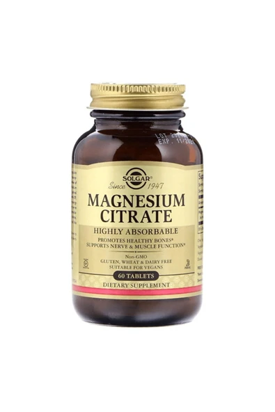 Solgar Magnesium Citrate 200 Mg 60 Tablet ürün görseli 1