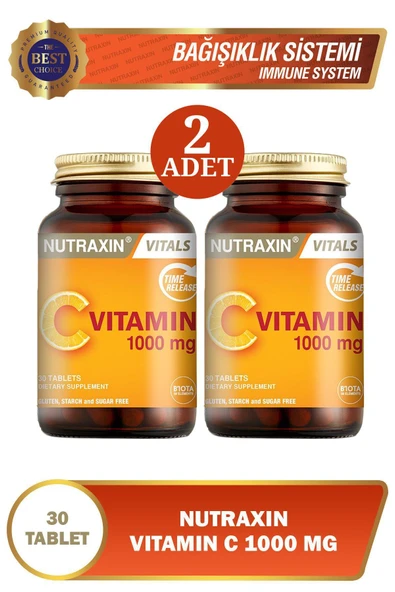 Nutraxin Vitamin C 1000 mg 30 Tablet 2 Adet ürün görseli 1